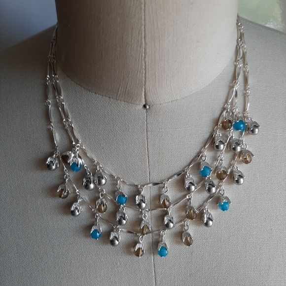 Jones NY Silver 3 Tier Necklace - Picture 5 of 5